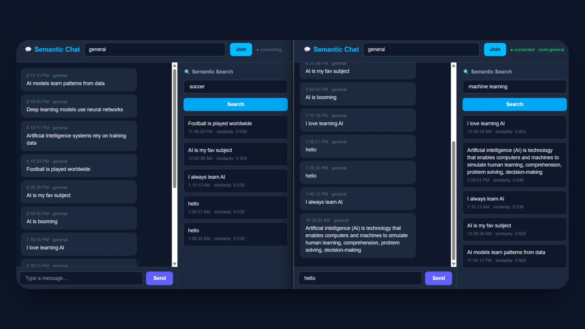 Two-Window Realtime Test