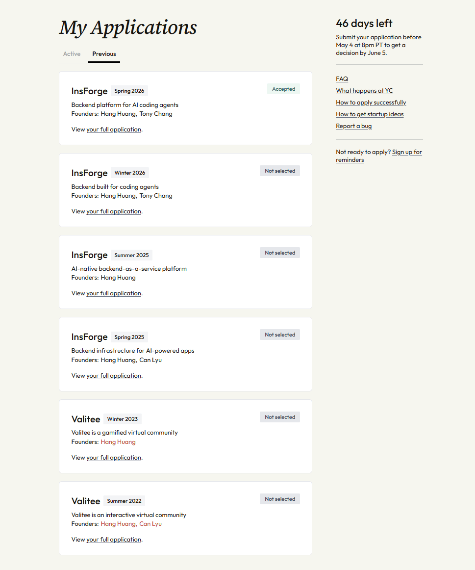 YC Applications