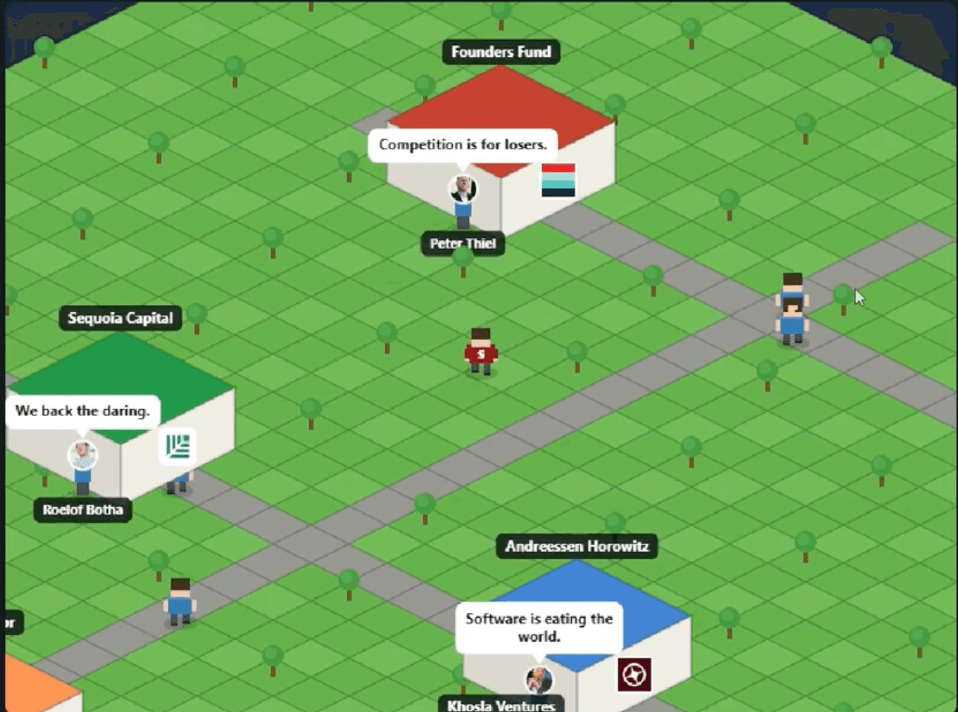 bring back fable 5 plz: gamified VC due-diligence map with Founders Fund, Sequoia, and a16z