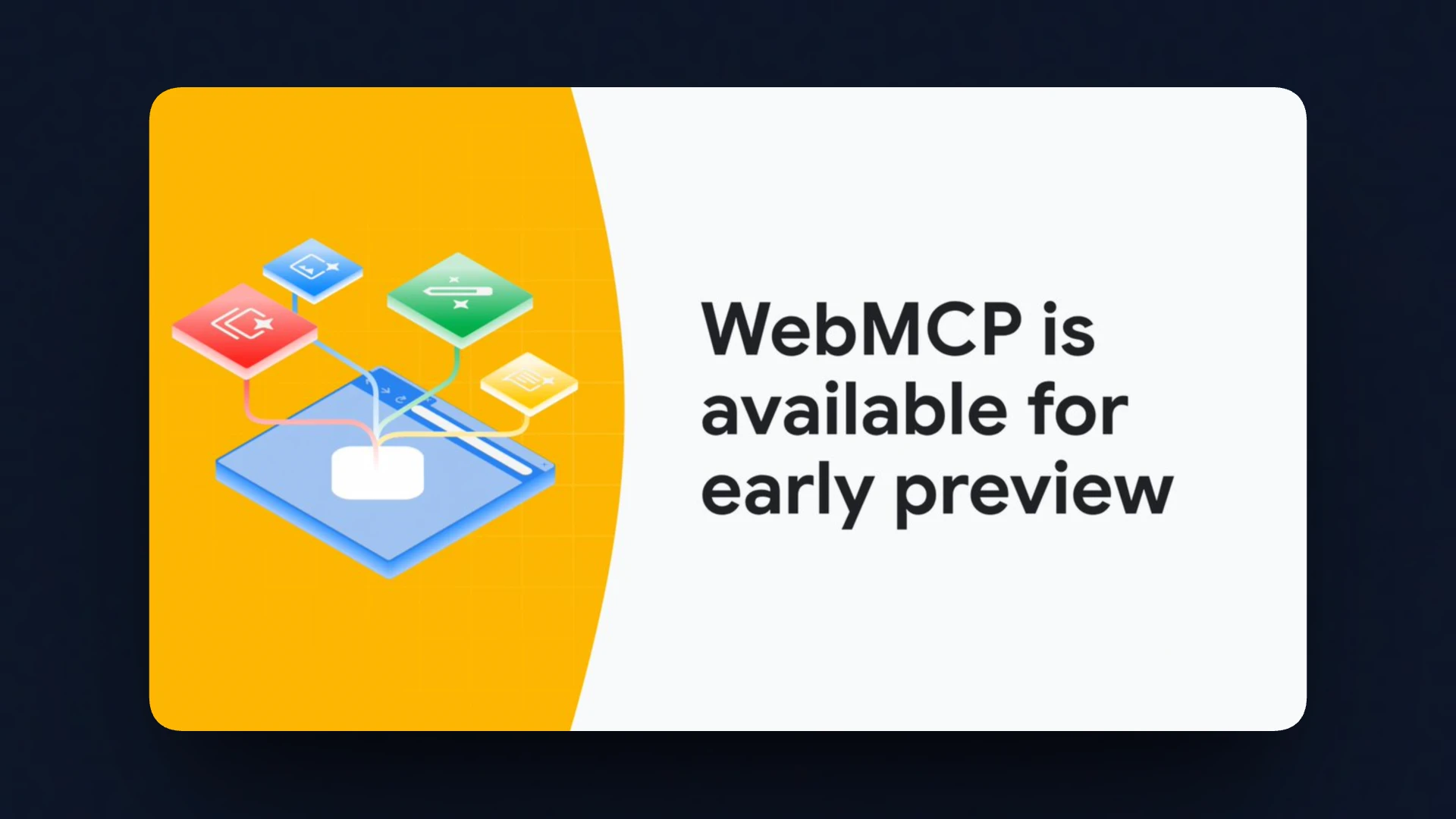 WebMCP technical overview showing browser-native tool registration